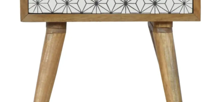 ArtHaus Collection Geometric Printed Bedside
